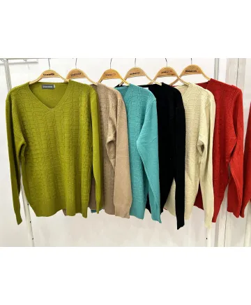 Jersey Pico Trenzado - Ropa para mayores Jersey Pico Trenzado - Ropa para mayores