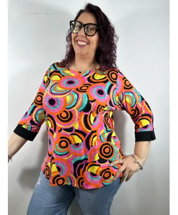 Camiseta multicolor - Tienda Tallas Grandes Mujer