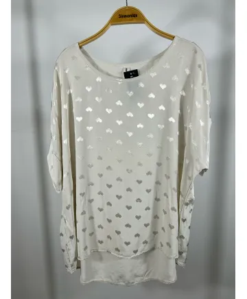 Blusa corazones Madona - Tienda Tallas Grandes Mujer Blusa corazones Madona - Tienda Tallas Grandes Mujer