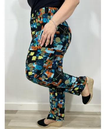Pantalon estampado - Tienda Tallas Grandes Mujer Pantalon estampado - Tienda Tallas Grandes Mujer
