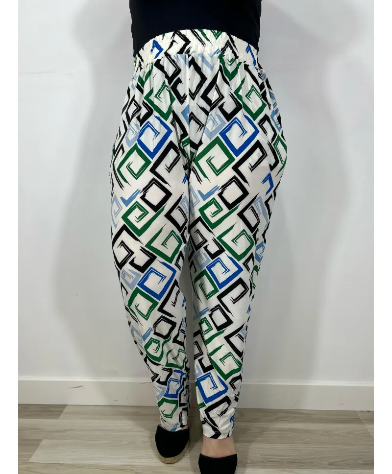 Pantalón geométrico Siriana - Pantalones Pantalón geométrico Siriana - Pantalones