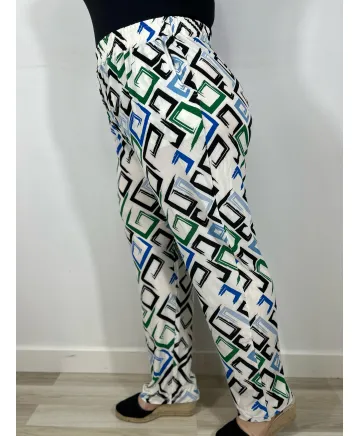 Pantalón geométrico Siriana - Pantalones Pantalón geométrico Siriana - Pantalones