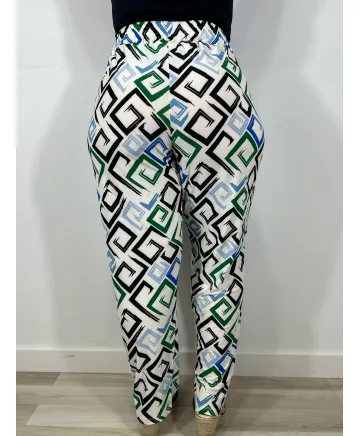 Pantalón geométrico Siriana - Pantalones Pantalón geométrico Siriana - Pantalones