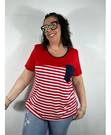 Camiseta roja Antonela - Camisetas y Tops
