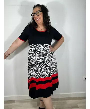 Vestido rayado Silia - Tienda Tallas Grandes Mujer