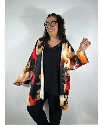 Kimono estampado Trinete - Tienda Tallas Grandes Mujer