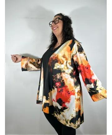 Kimono estampado Trinete - Tienda Tallas Grandes Mujer Kimono estampado Trinete - Tienda Tallas Grandes Mujer
