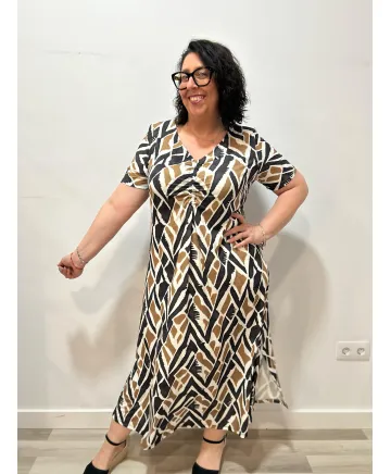 Vestido fruncido Ingemar - Tienda Tallas Grandes Mujer