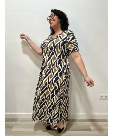 Vestido fruncido Ingemar - Tienda Tallas Grandes Mujer