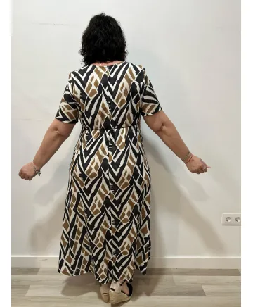 Vestido fruncido Ingemar - Tienda Tallas Grandes Mujer