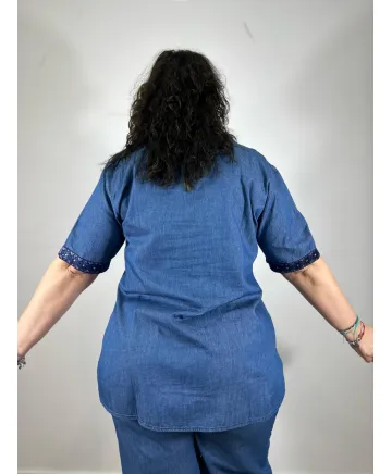 Blusa bordado Mia - Tienda Tallas Grandes Mujer Blusa bordado Mia - Tienda Tallas Grandes Mujer