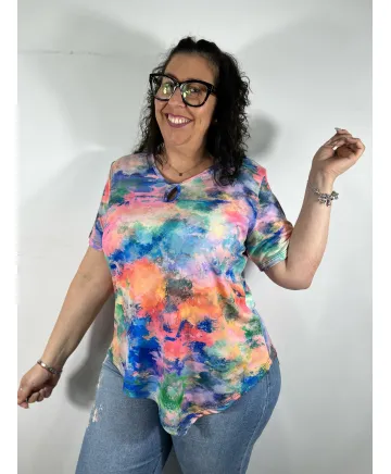 Camiseta asimetrica Niebla - Camisetas y Tops