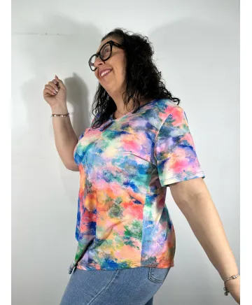 Camiseta asimetrica Niebla - Camisetas y Tops