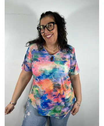 Camiseta asimetrica Niebla - Camisetas y Tops