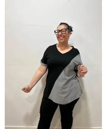 Camiseta negra Malú - Camisetas y Tops