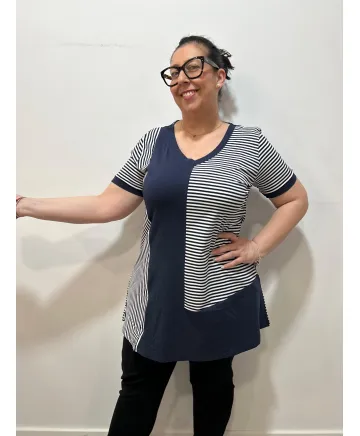 Camiseta marino Tesa - Tienda Tallas Grandes Mujer