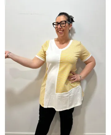 Camiseta amarilla Tesa - Tienda Tallas Grandes Mujer