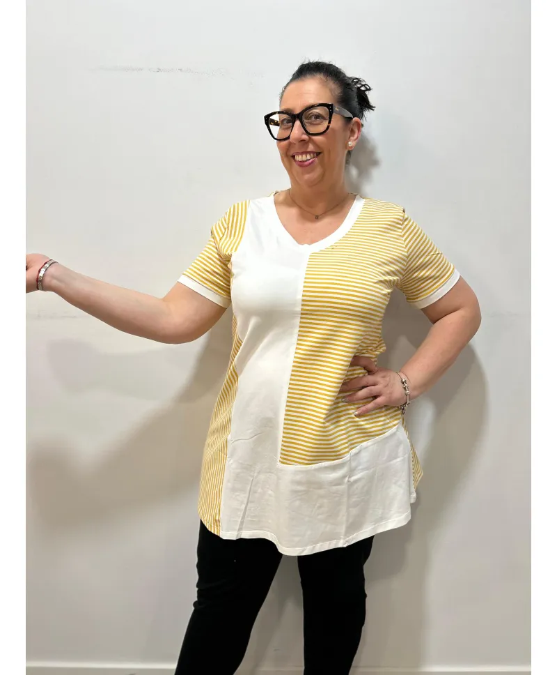 Camiseta amarilla Tesa - Tienda Tallas Grandes Mujer Camiseta amarilla Tesa - Tienda Tallas Grandes Mujer