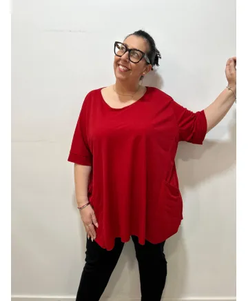Camiseta holgada Rumba - Tienda Tallas Grandes Mujer Camiseta holgada Rumba - Tienda Tallas Grandes Mujer