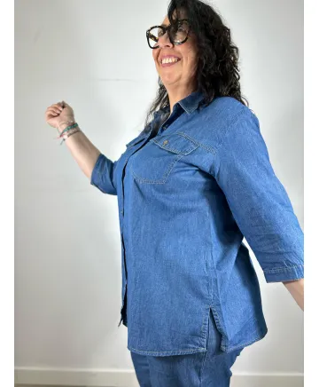 Camisa tejana Tiara - Tienda Tallas Grandes Mujer Camisa tejana Tiara - Tienda Tallas Grandes Mujer
