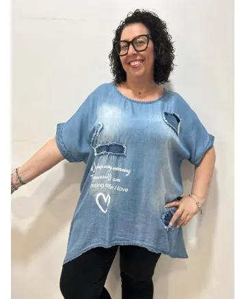 Blusa tencel Yuri - Tienda Tallas Grandes Mujer