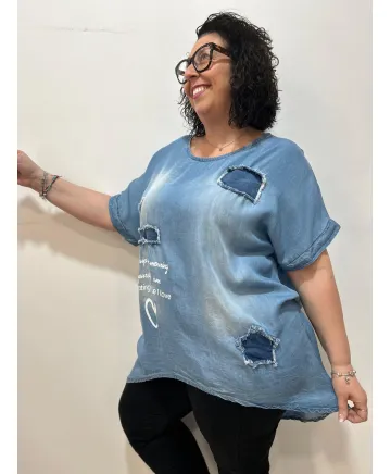 Blusa tencel Yuri - Tienda Tallas Grandes Mujer Blusa tencel Yuri - Tienda Tallas Grandes Mujer