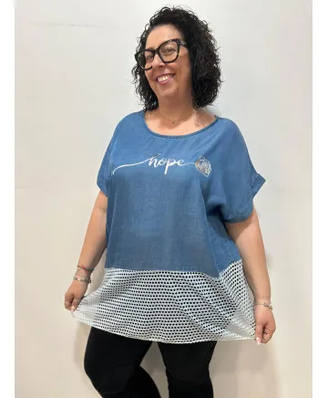 Blusa calada Veruzca - Tienda Tallas Grandes Mujer