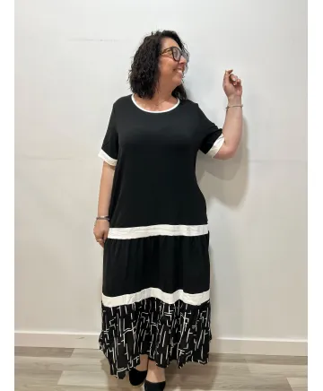 Vestido rayas Lirios - Tienda Tallas Grandes Mujer