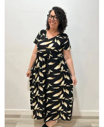 Vestido lazo Yali - Tienda Tallas Grandes Mujer