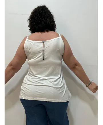 Top blanco Laika - Tienda Tallas Grandes Mujer Top blanco Laika - Tienda Tallas Grandes Mujer