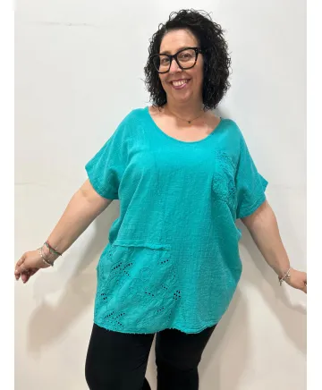Blusa encaje Selene - Tienda Tallas Grandes Mujer