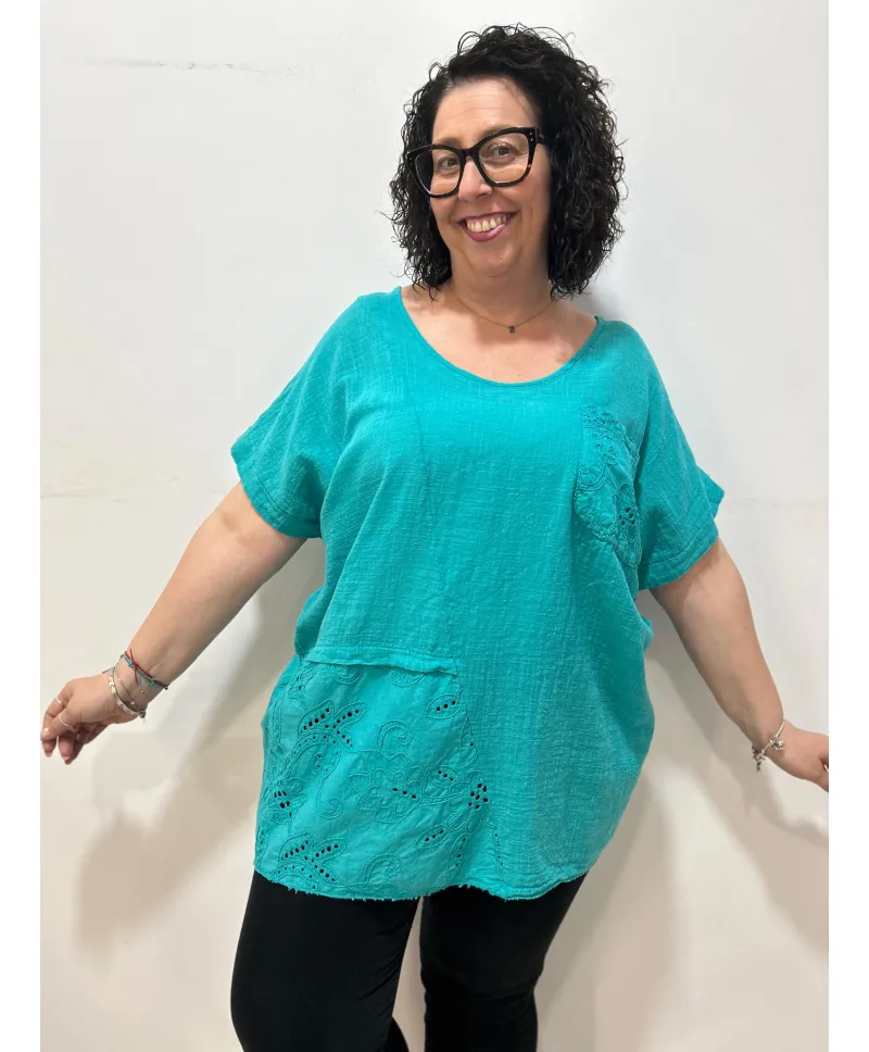 Blusa encaje Selene - Tienda Tallas Grandes Mujer Blusa encaje Selene - Tienda Tallas Grandes Mujer
