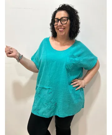 Blusa encaje Selene - Tienda Tallas Grandes Mujer Blusa encaje Selene - Tienda Tallas Grandes Mujer