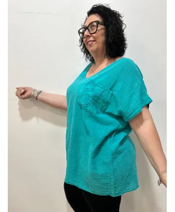 Blusa encaje Selene - Tienda Tallas Grandes Mujer Blusa encaje Selene - Tienda Tallas Grandes Mujer