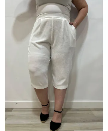 Pantalón blanco Gala - Pantalones Tallas Grandes