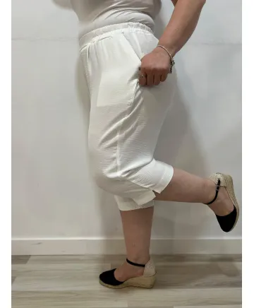 Pantalón blanco Gala - Pantalones Tallas Grandes Pantalón blanco Gala - Pantalones Tallas Grandes