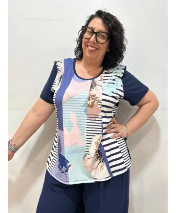 Camiseta strass Airi - Ropa tallas grandes mujer moderna