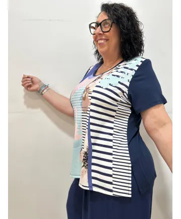 Camiseta strass Airi - Ropa tallas grandes mujer moderna
