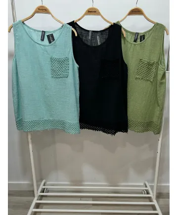 Camiseta ganchillo Sakura - Camisetas y Tops Tallas Grandes Camiseta ganchillo Sakura - Camisetas y Tops Tallas Grandes