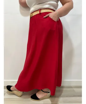 Falda bolsillos Kanako - Ropa tallas grandes mujer moderna Falda bolsillos Kanako - Ropa tallas grandes mujer moderna