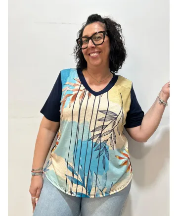 Camiseta marino Zoey - Camisetas y Tops Tallas Grandes