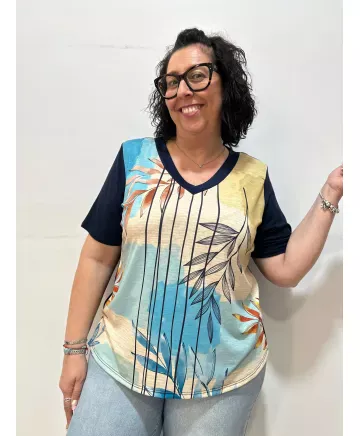 Camiseta marino Zoey - Camisetas y Tops Tallas Grandes