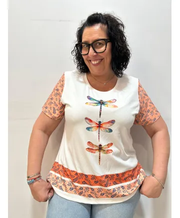 Camiseta Libelula Aiko - Ropa tallas grandes mujer moderna