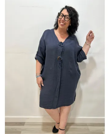 Vestido lino Haruko - Vestidos Tallas Grandes