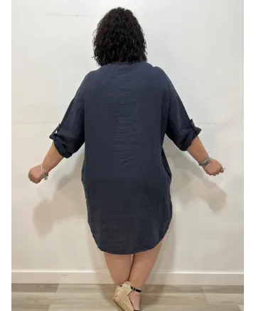 Vestido lino Haruko - Vestidos Tallas Grandes Vestido lino Haruko - Vestidos Tallas Grandes