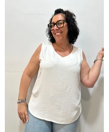 Blusa botones Yasu - Ropa tallas grandes mujer moderna