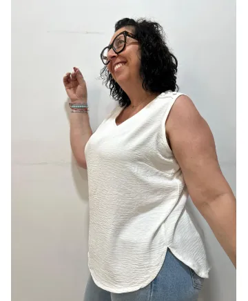 Blusa botones Yasu - Ropa tallas grandes mujer moderna Blusa botones Yasu - Ropa tallas grandes mujer moderna