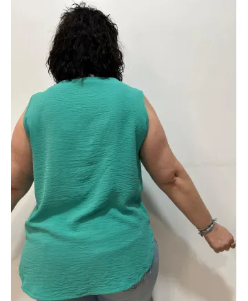 Blusa verde Yasu - Ropa tallas grandes mujer moderna Blusa verde Yasu - Ropa tallas grandes mujer moderna