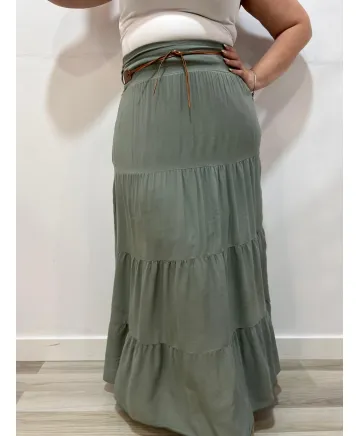Falda volantes Akane - Ropa tallas grandes mujer moderna