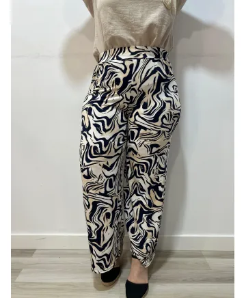 Pantalón marino Saiko - Ropa tallas grandes mujer moderna